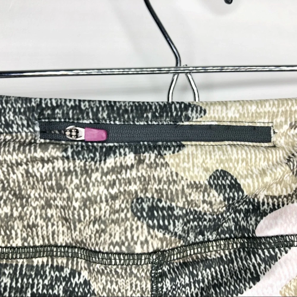 GOTTEX women’s athletic leggings in camo green and white w/black mesh de… - Picture 5 of 10